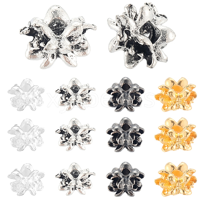 120Pcs 4 Colors Alloy Spacer Beads FIND-SC0017-93-1