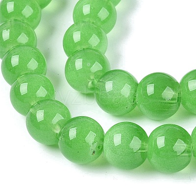 Transparent Glass Imitation Cat Eye Beads Strands GLAA-Q110-01C-08-1