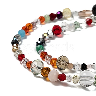 Mixed Electroplate Glass Beads Strands EGLA-A003-01-1