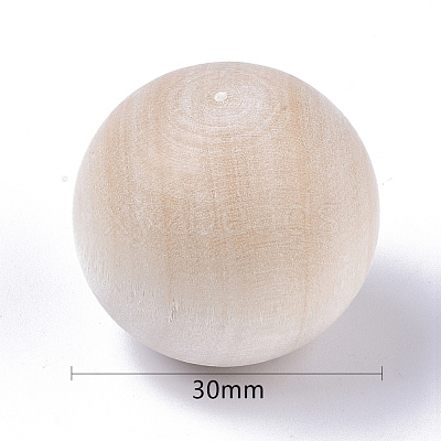 Unfinished Wood Beads X-WOOD-T014-30mm-1