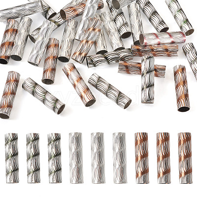 30Pcs 3 Colors Rack Plating Aluminum Beads ALUM-TA0001-04-1