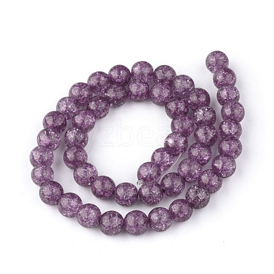 Synthetic Crackle Quartz Beads Strands GLAA-S134-6mm-16-1