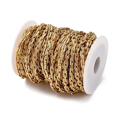 304 Stainless Steel Textured Cable Chains STAS-P386-07G-1