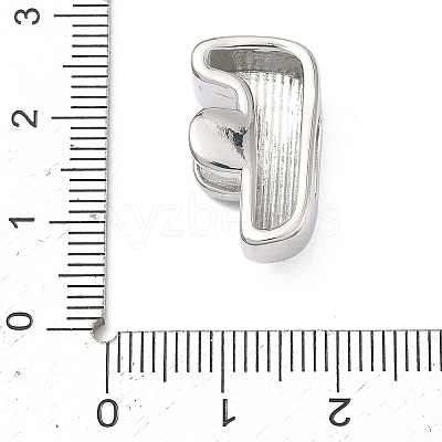 Brass Initial Beads KK-B167-27P-01F-1