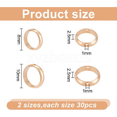 60pcs 2 style Brass Bead Frame KK-AR0002-94-1