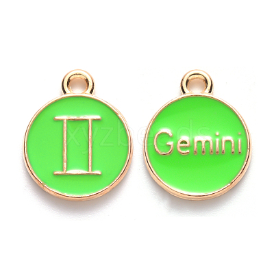 Alloy Enamel Pendants X-ENAM-S124-01B-06I-1