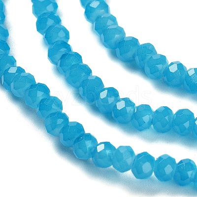 Baking Paint Imitation Jade Glass Bead Strands DGLA-A034-J2MM-A13-1