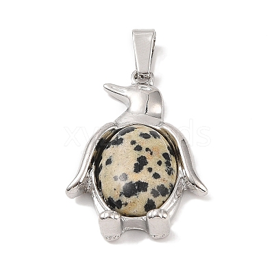 Natural Dalmatian Jasper Pendants G-A224-02P-02-1