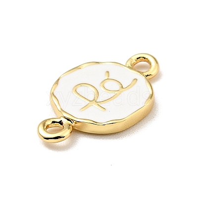 Brass with Enamel Connector Charms KK-G416-56G-01-1