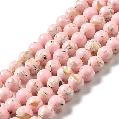 Synthetic Turquoise and Sea Shell Assembled Beads Strands G-D482-01D-06-1