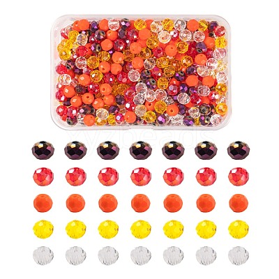 500Pcs 5Colors Electroplate Glass Beads EGLA-LS0001-01B-1