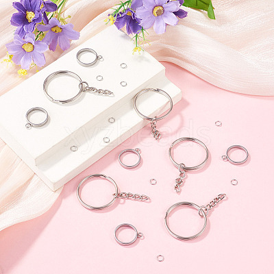5Pcs 304 Stainless Steel Open Back Bezel Pendants STAS-TAD0001-01C-1