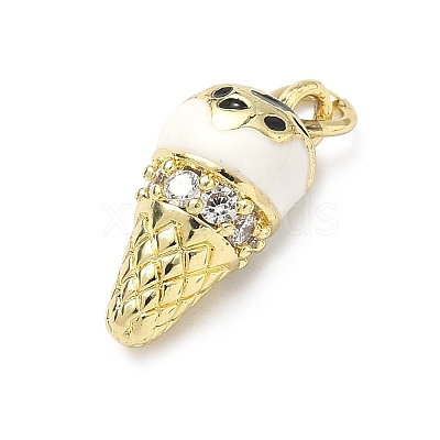 Brass Micro Pave Cubic Zirconia Pendants KK-H255-03G-03-1