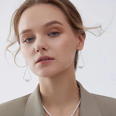 4 Pairs 4 Style Alloy Dangle Earrings for Women EJEW-FI0002-82-1