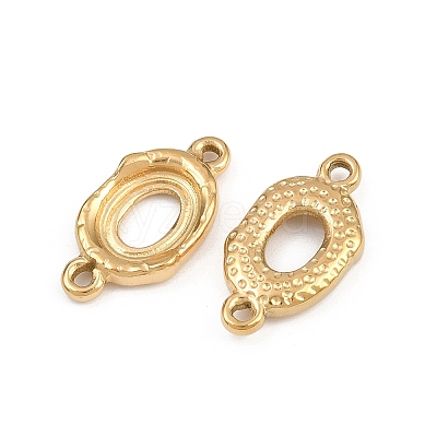304 Stainless Steel Connector Cabochon Settings X-STAS-L303-29G-1