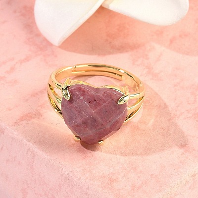 Brass Cuff Open Rings RJEW-D347-01G-1