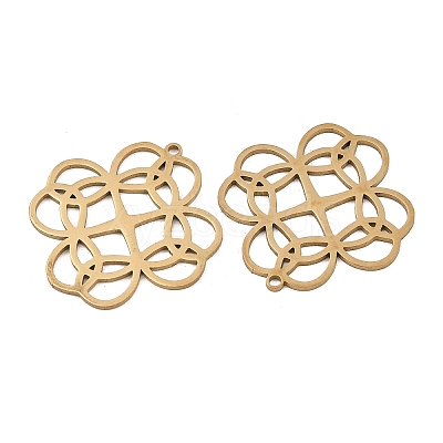 Hollow 201 Stainless Steel Pendants STAS-I364-17G-1