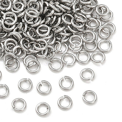 Tarnish Resistant 304 Stainless Steel Open Jump Rings STAS-N015-04-4x0.8mm-1