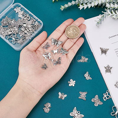 60pcs 30 Style Zinc Alloy Pendants Set PALLOY-PH0002-07-1