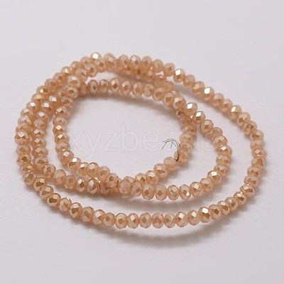 Electroplate Glass Bead Strands X-GLAA-K016-2x3mm-09PL-1