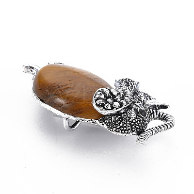 Elephant Alloy Brooch PALLOY-N166-001-B01-RS-1