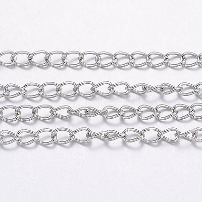 Tarnish Resistant 304 Stainless Steel Curb Chains CHS-H017-03P-20M-1