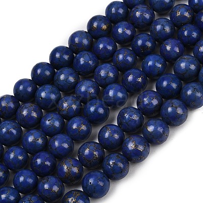 Synthetic Howlite Imitation Lapis Lazuli Beads G-S393-13A-10mm-1