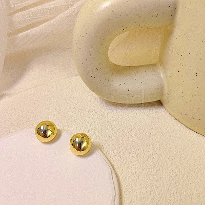 Half Round Alloy Stud Earrings WG64463-31-1