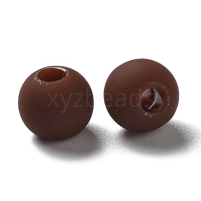 Frosted Opaque Acrylic Beads OACR-P019-01A-01-1
