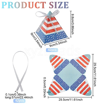 Pyramid Shape Candy Packaging Box CON-WH0078-27-1