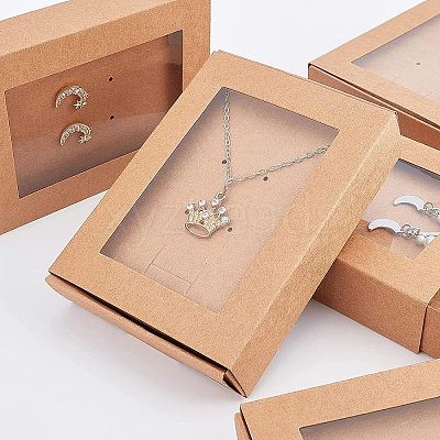 Foldable Drawer Type Creative Kraft Paper Box LS-CON-WH0077-12-1