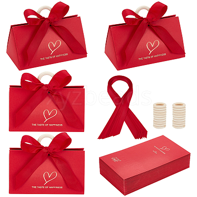 Handbag Shape Candy Packaging Box CON-WH0086-039B-1