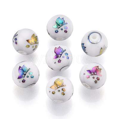 Electroplate Glass Beads EGLA-S178-12H-1