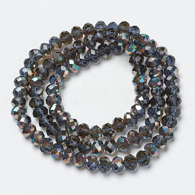 Electroplate Glass Beads Strands EGLA-A034-T6mm-J04-1