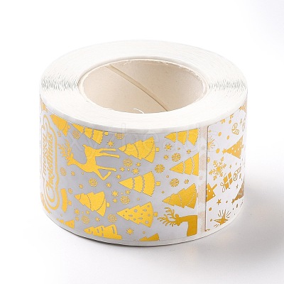 Christmas Themed Rectangle Roll Stickers DIY-B045-01A-1
