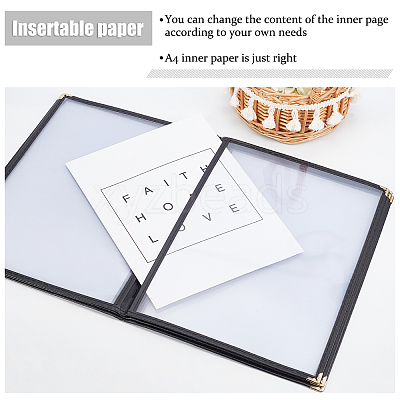 A4 Plastic Menu Book Protector AJEW-WH0237-10-1