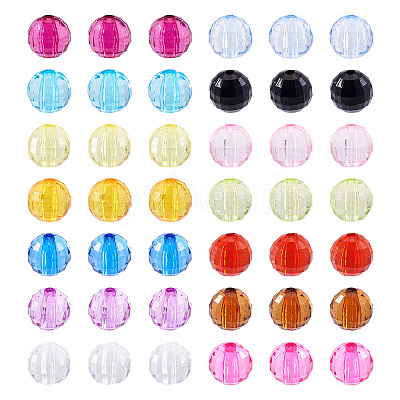 14 Colors Transparent Acrylic Beads TACR-TA0001-45-1