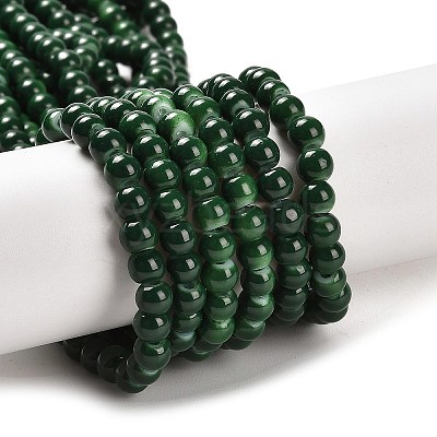 Painted Glass Bead Strands DGLA-S071-6mm-19-1