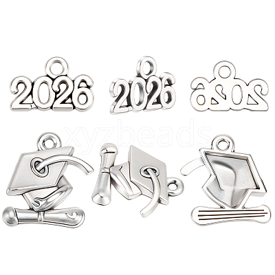100Pcs 2 Styles Alloy Pendants FIND-SC0021-89AS-1
