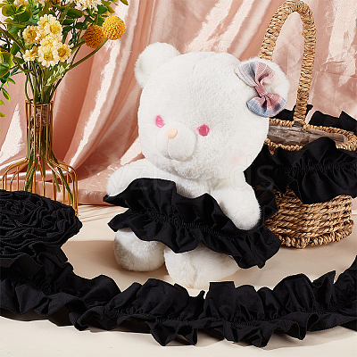 Polyester Ruffled Trimming DIY-WH0430-116A-1