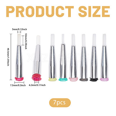 7Pcs 7 Colors Nylon Blunt Tip Dispensing Needle Brush FIND-CA0011-48-1