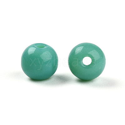 Opaque Solid Color Glass Beads GLAA-N007-6mm-A01-1