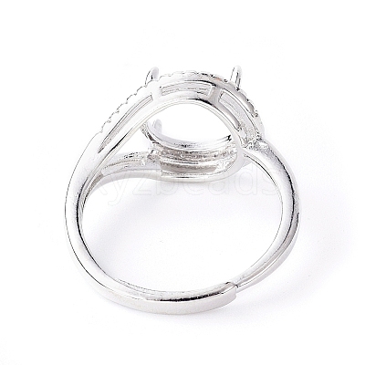 Adjustable Brass Finger Ring Components KK-L193-02P-1
