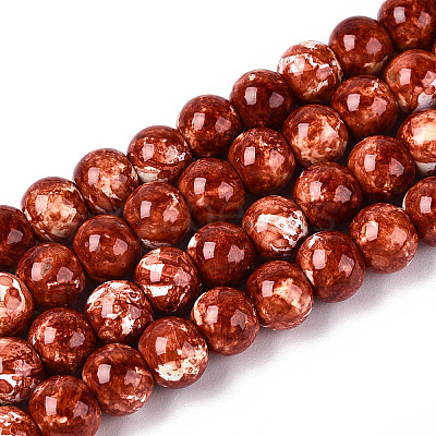 Baking Paint Glass Beads Strands DGLA-N016-6mm-06-1