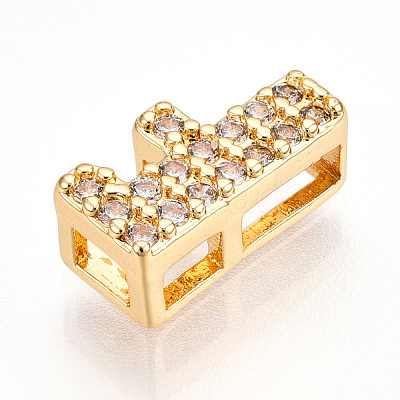 Brass Micro Pave Cubic Zirconia Charms KK-N254-217G-F-1