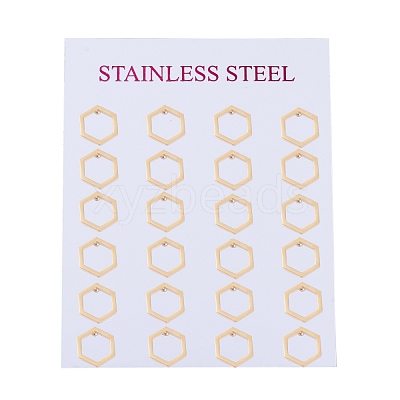PVD Vacuum Plating 304 Stainless Steel Stud Earrings EJEW-Z012-07G-1