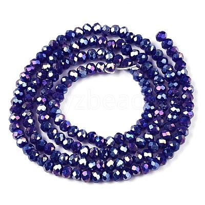 Electroplate Glass Beads Strands EGLA-A044-P1mm-B07-1