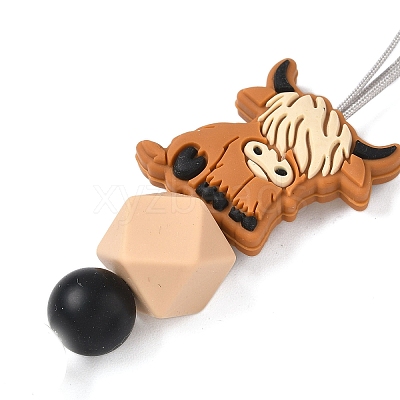 Silicone Bead Lanyard NJEW-SW00040-02-1