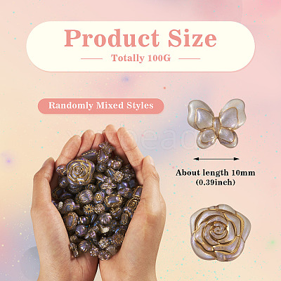 100G Transparent Acrylic Beads OACR-BT0001-05B-1