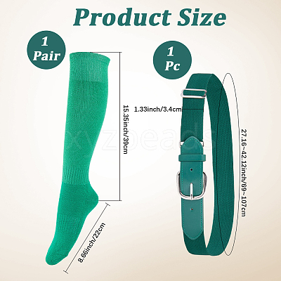 1 Pair Polycotton Solid Color Football Socks AJEW-CL0001-33D-1
